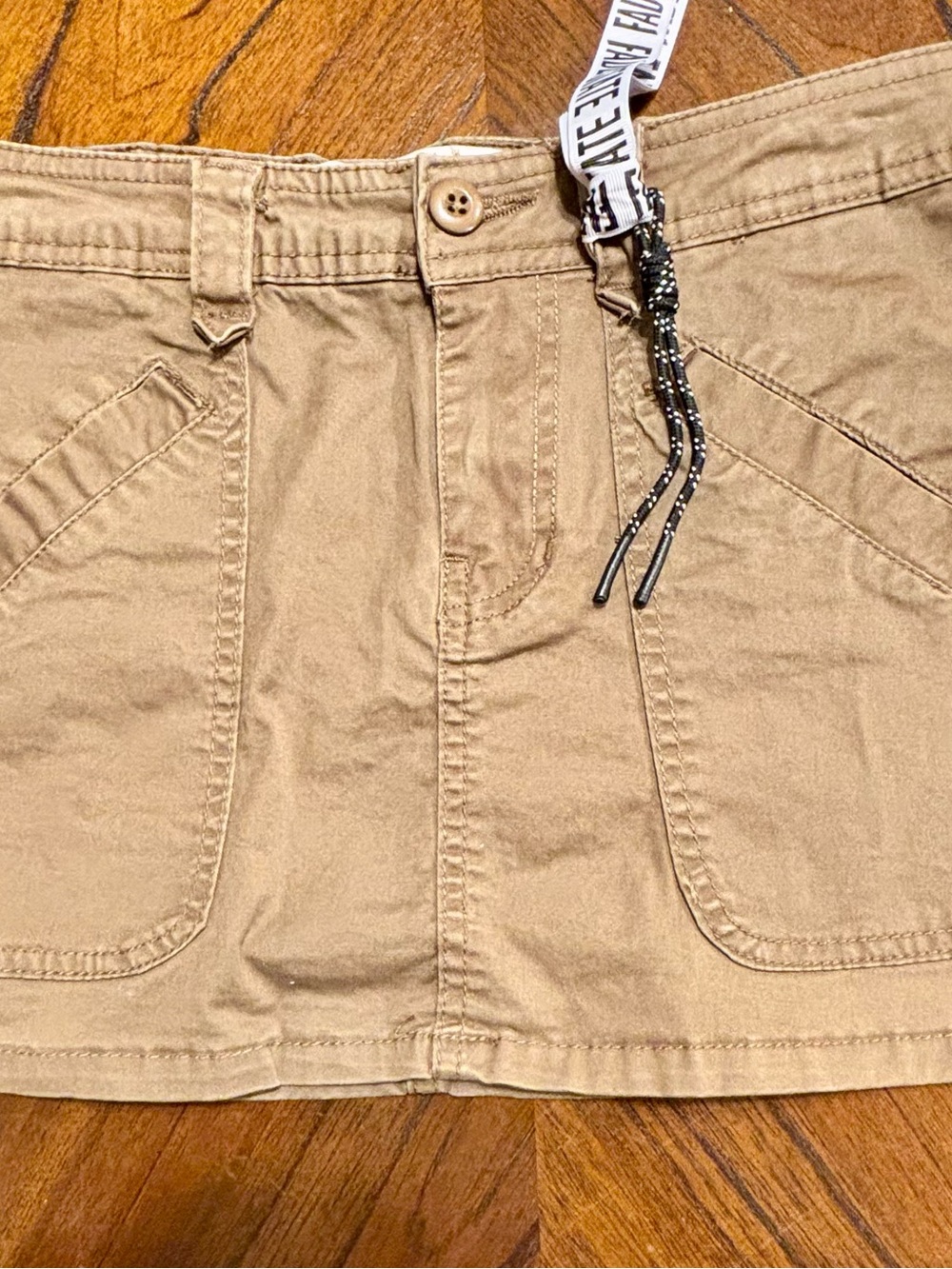 🤎 Y2K Faded State Khaki Cargo Micro Mini Skirt  perfect preppy look or punk